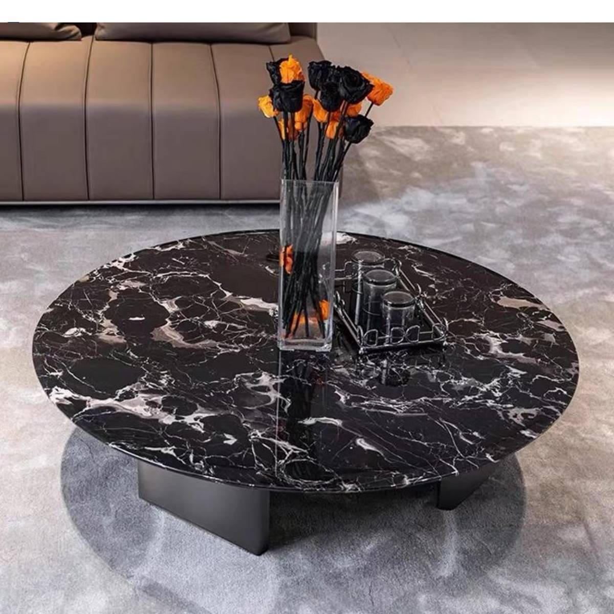 Black Rose Luxury Stone Coffee Table (Z60-7119)