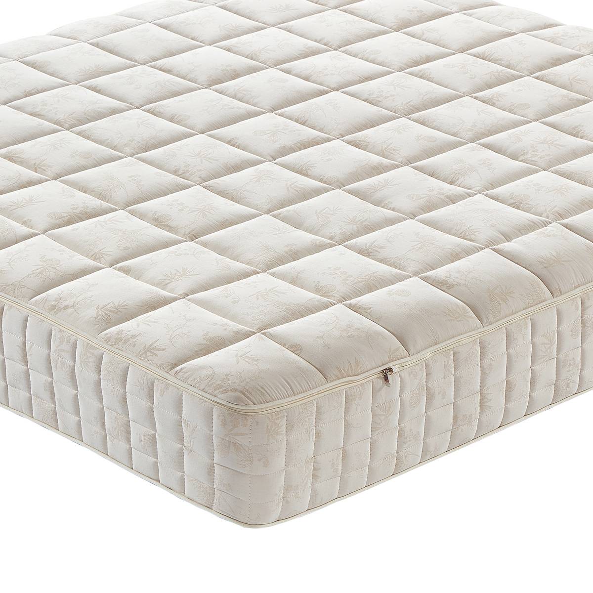Top-down view of the mattress surface pattern