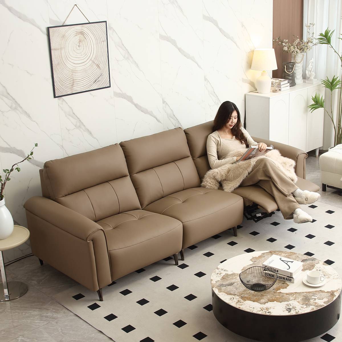 Leather Functional Sofa (B29-8825)