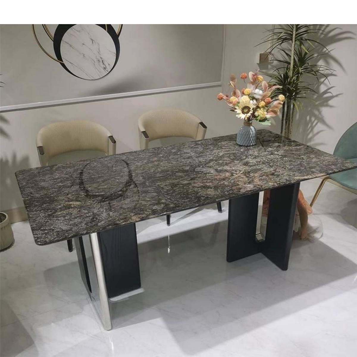 Platinum Diamond Natural Marble Dining Table (Z60-S17)