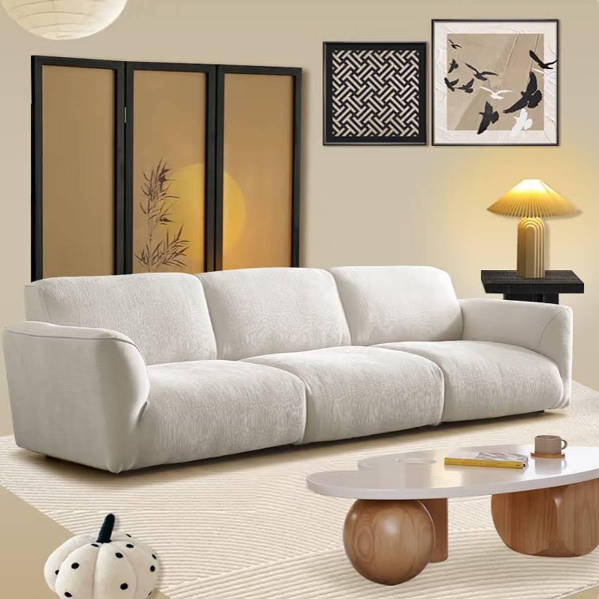 Grand Fabric Split 4-Seater Sofa