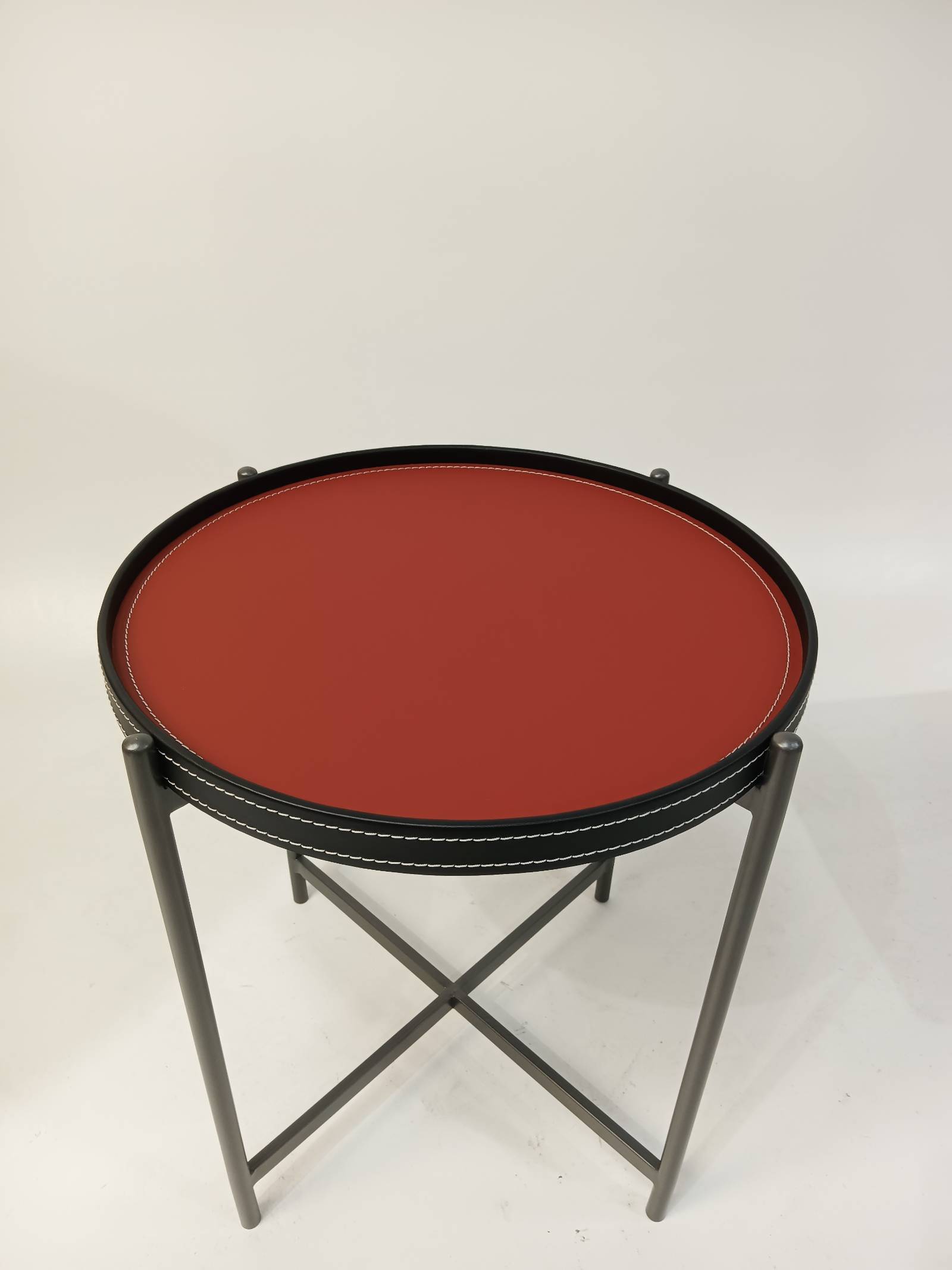 Saddle Leather Side Table (B45-149)