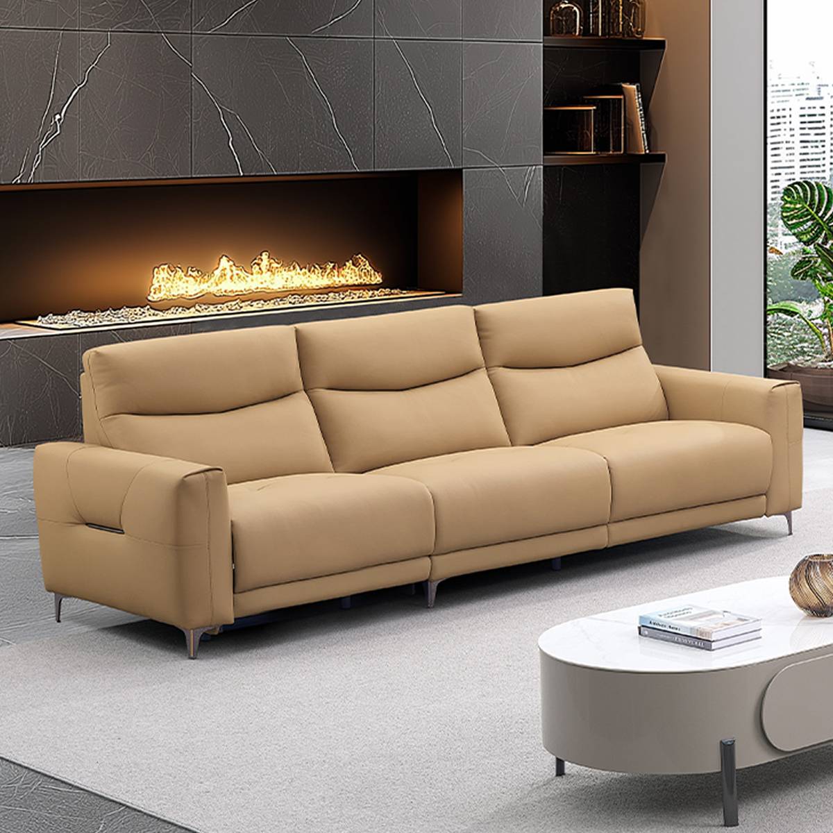 Genuine Leather Recliner Sofa (B20-362)
