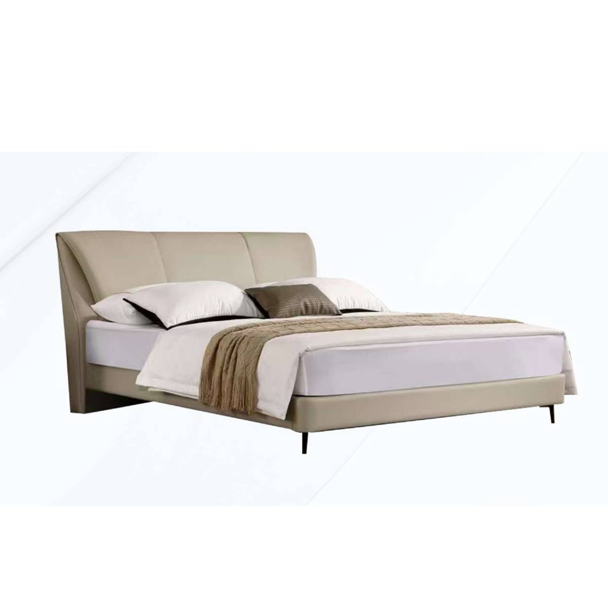 Top-Grain Leather 1.8M Soft Bed (A21-2545)