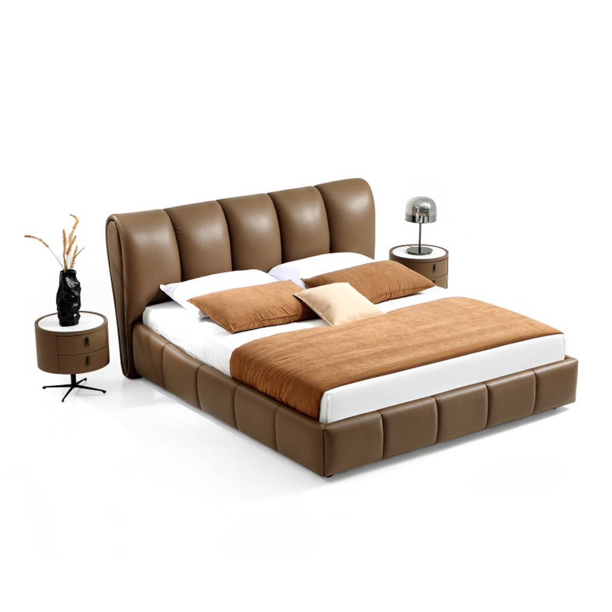 Genuine Leather Soft Bed (B17-2382)