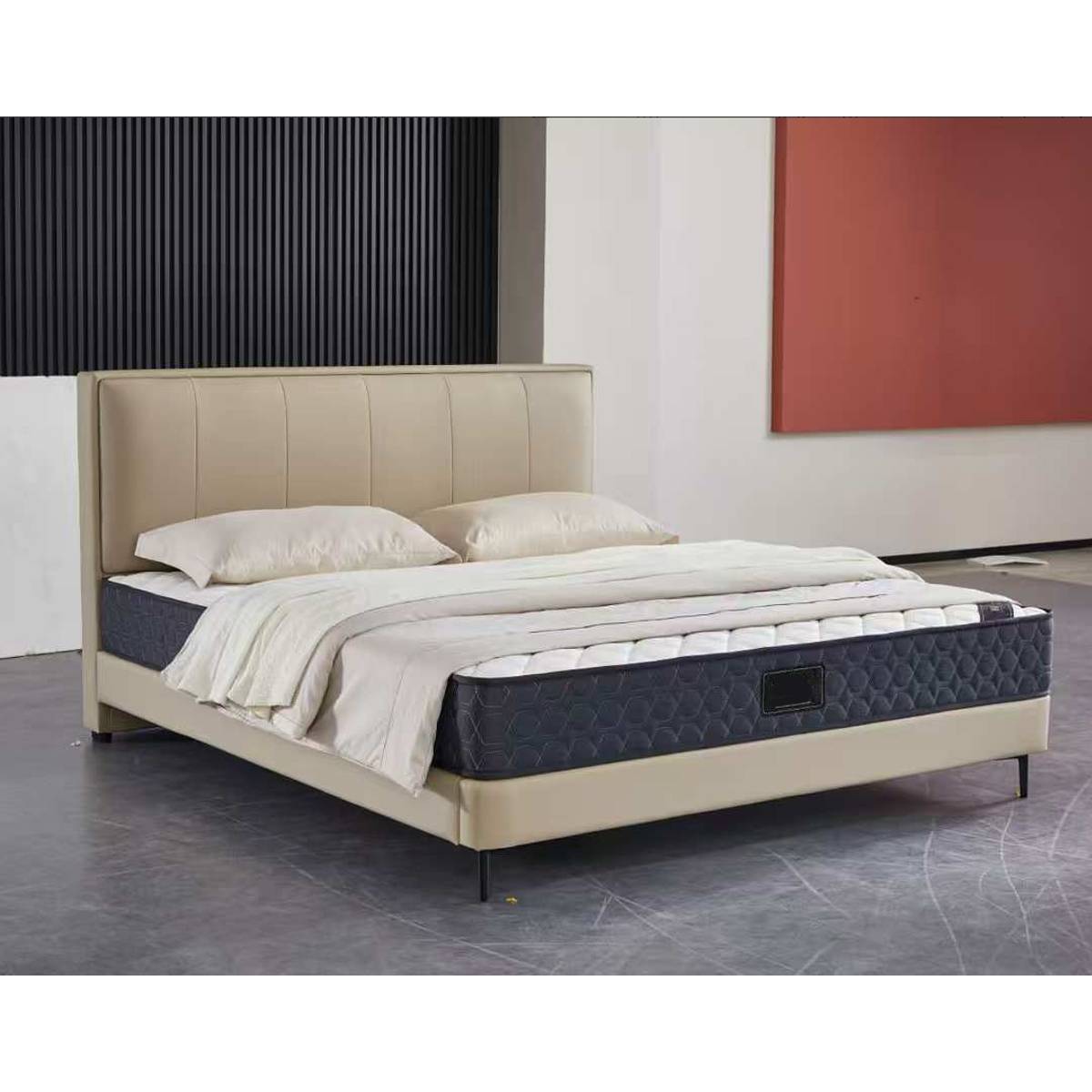 Top-Grain Leather 1.8m Soft Bed (A21-2513)