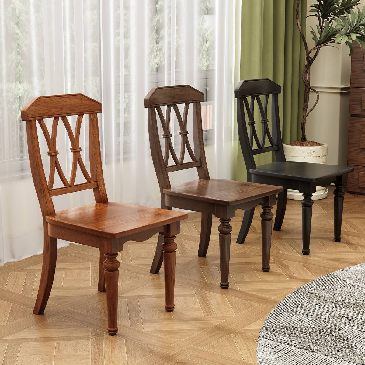 Mid-Century Double X Chair (A73-812)