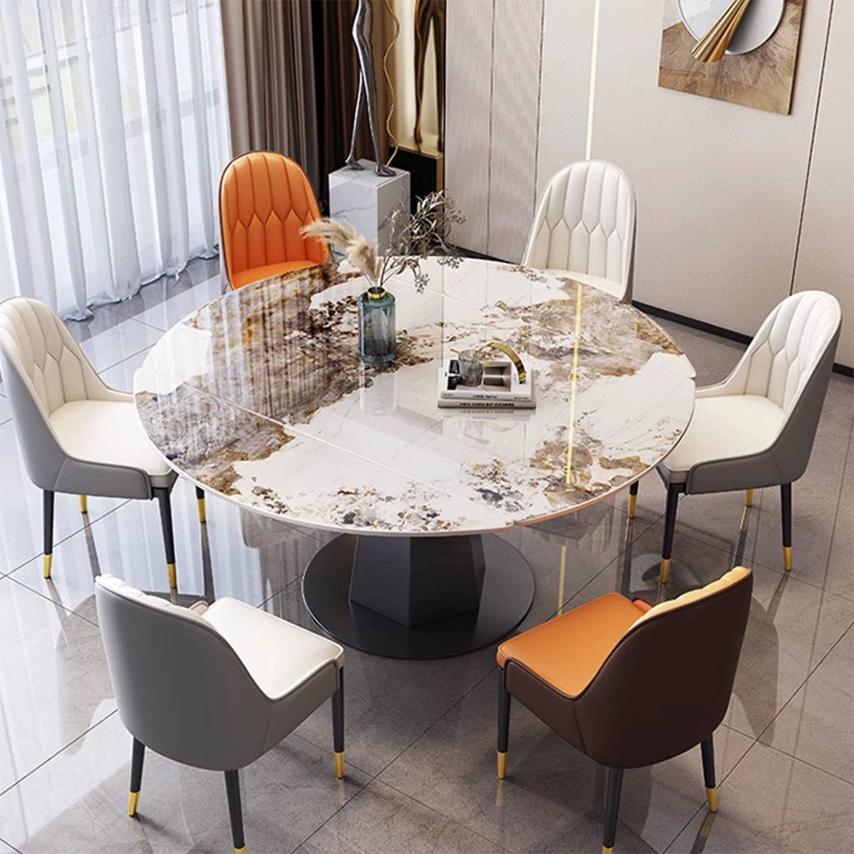 Sintered Stone Round Dining Table (A33-T10168-D)