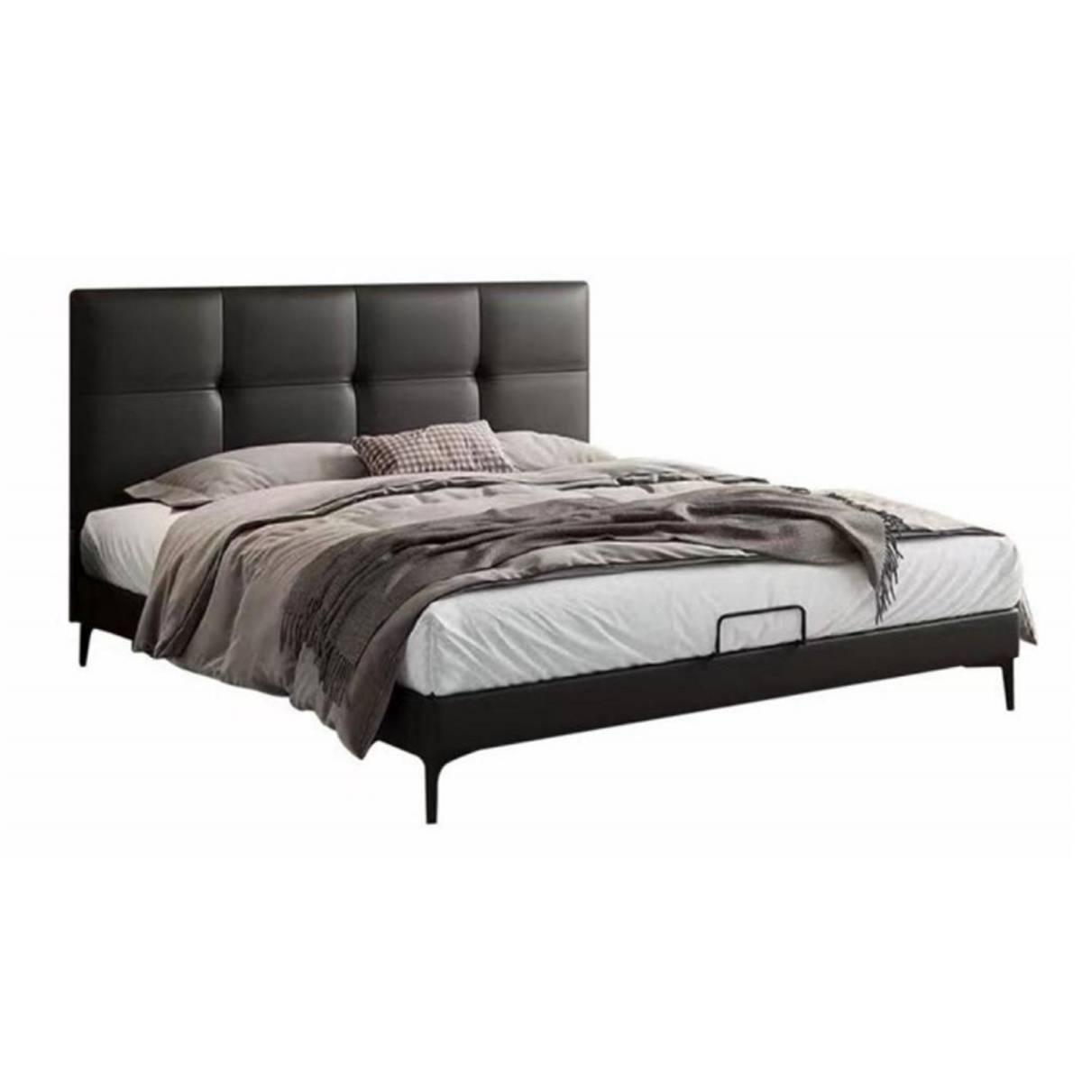 Chocolate Slim Headboard Bed for Small Spaces