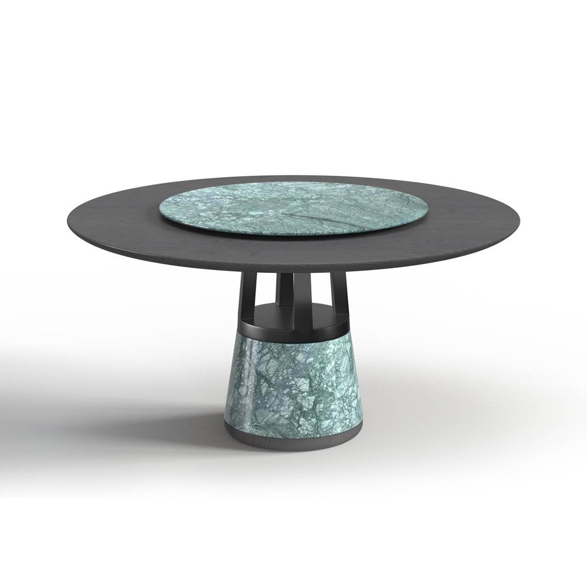 Natural Stone Indian Green Round Dining Table (B10-D858-A)