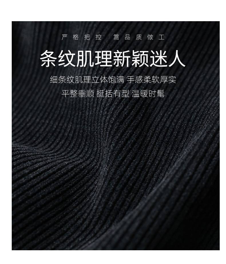 Close-up of black corduroy fabric texture