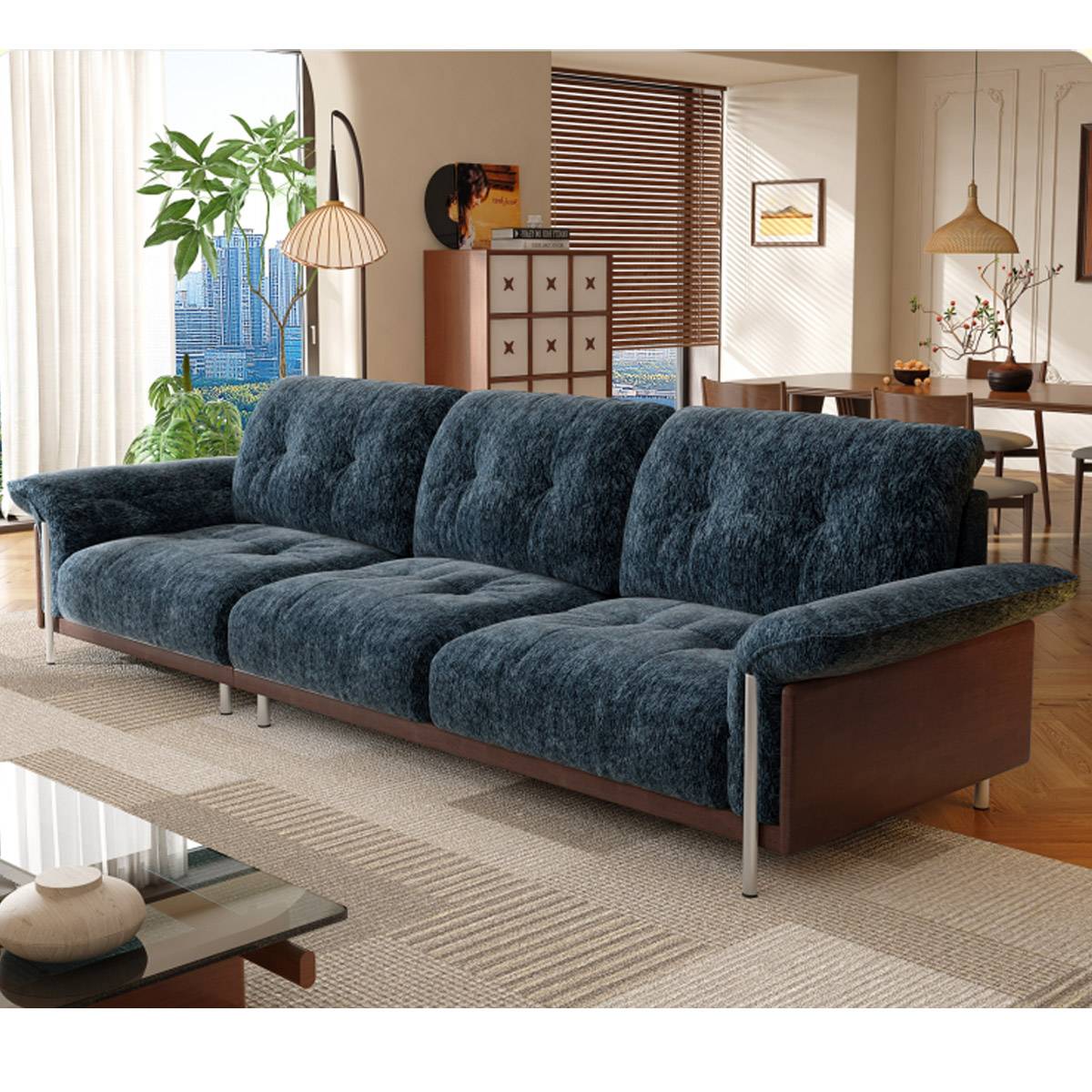 Mid-Century Modern Straight Sofa (A51-YZ2727)