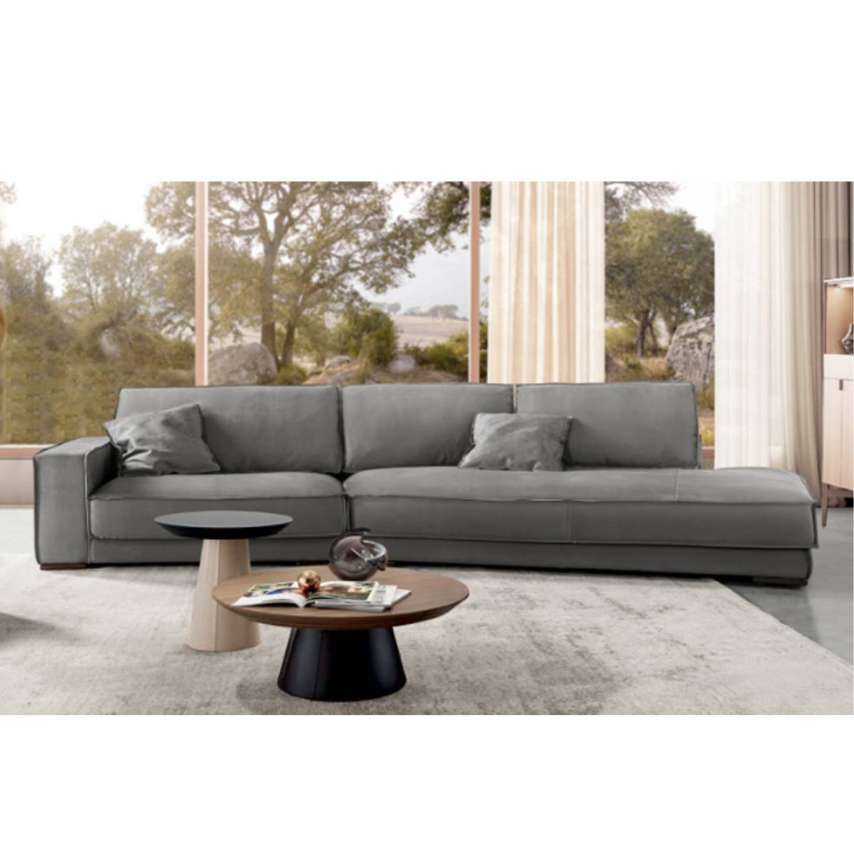 Budapest Sofa Fabric Small Closed Arm (B02-578)
