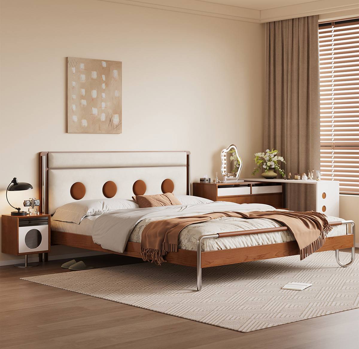 Bauhaus Upholstered Bed (B80-9901)