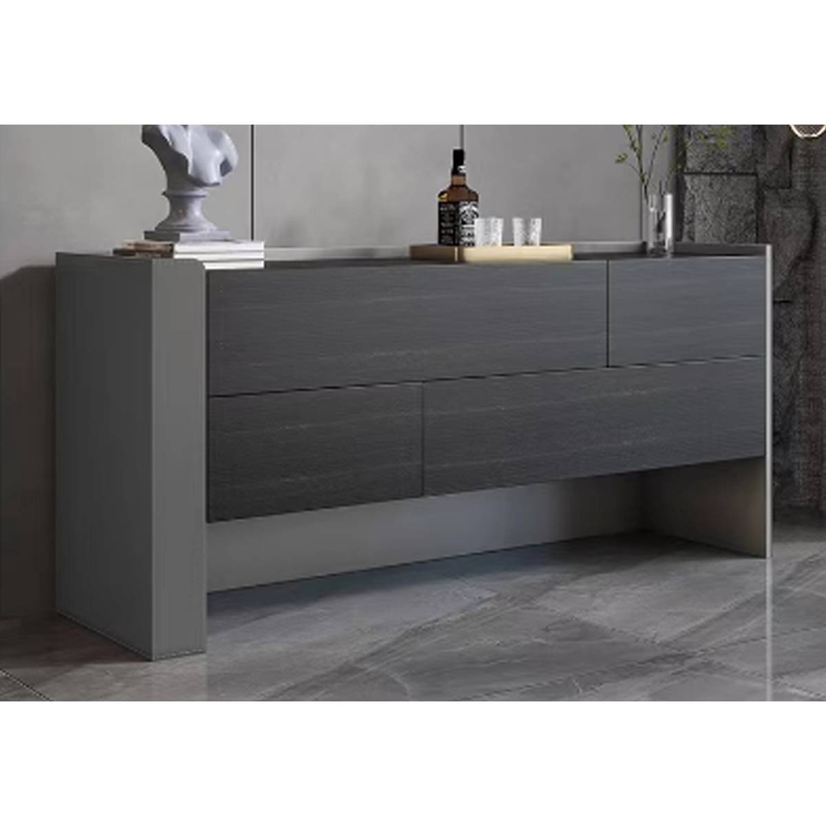 Saddle Leather Sideboard (B45-627)