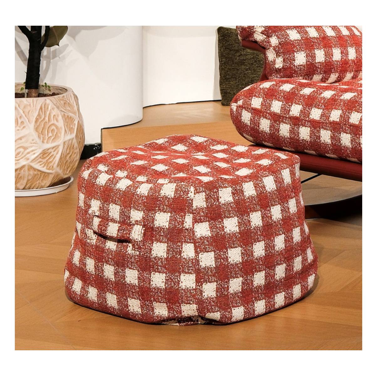 Lounge Chair & Footstool (Z42-KD-87741 Red)