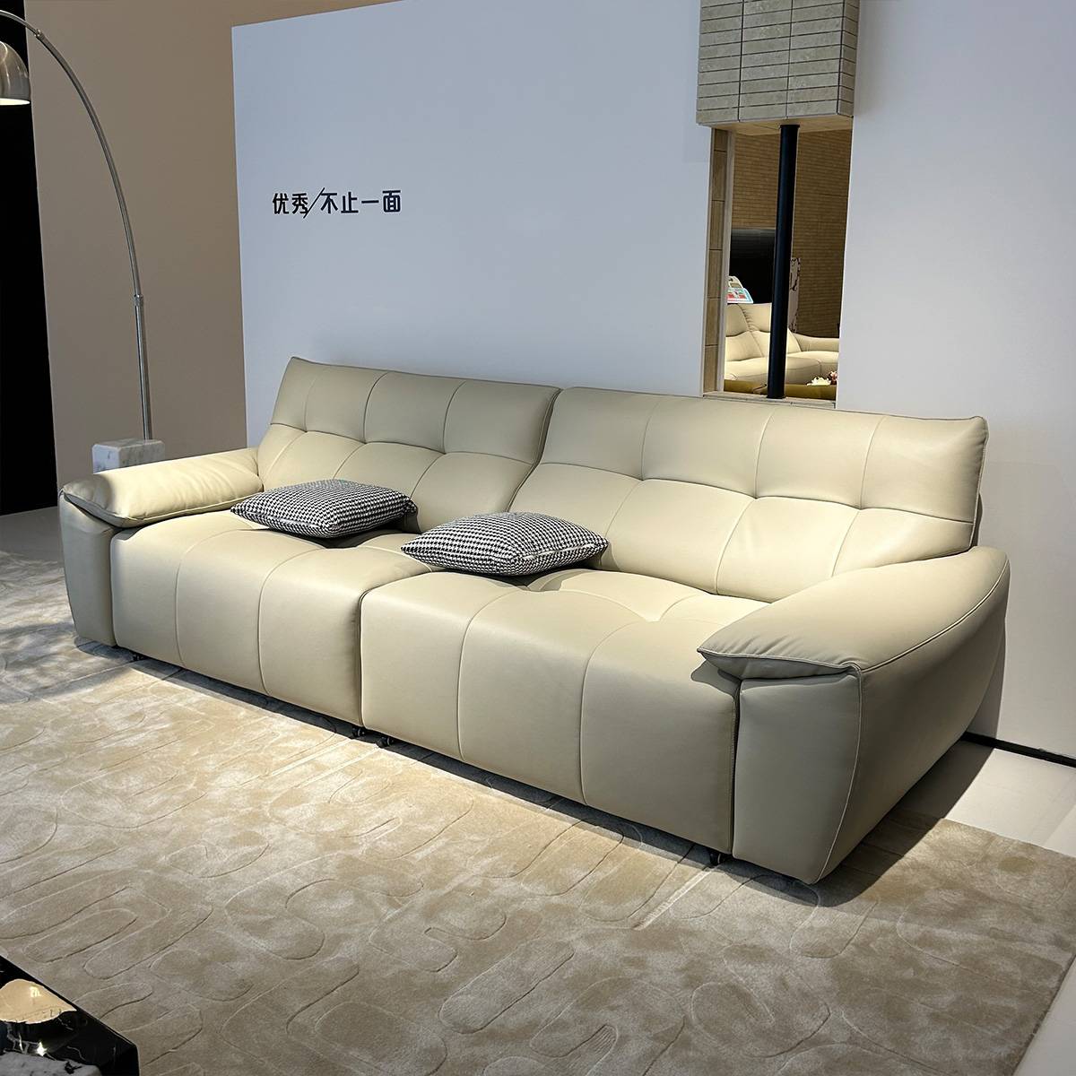 Eco-Leather Electric Push-Through Sofa Bed (B22-R0585)