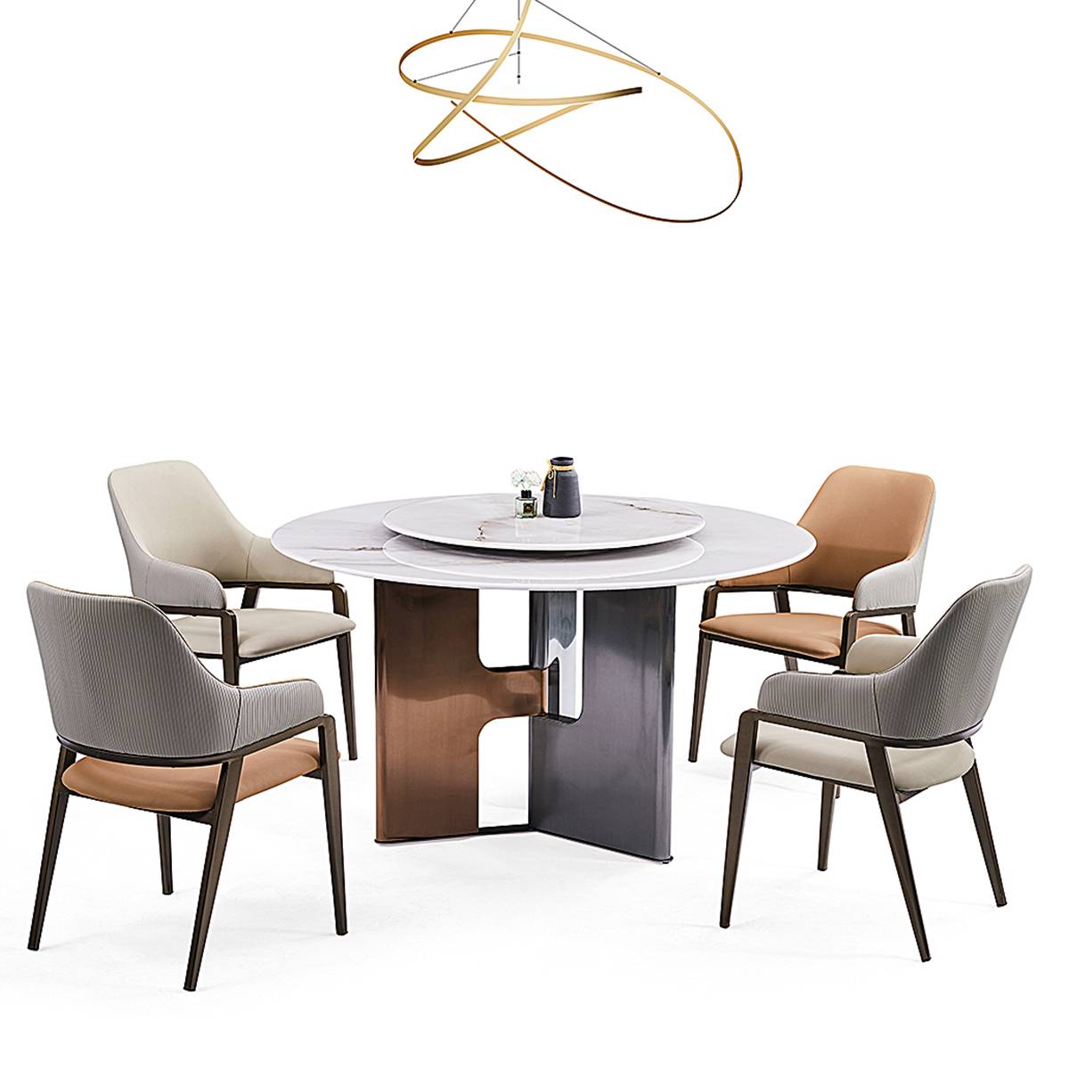 Microcrystalline Stone Round Table (B63-B2346)