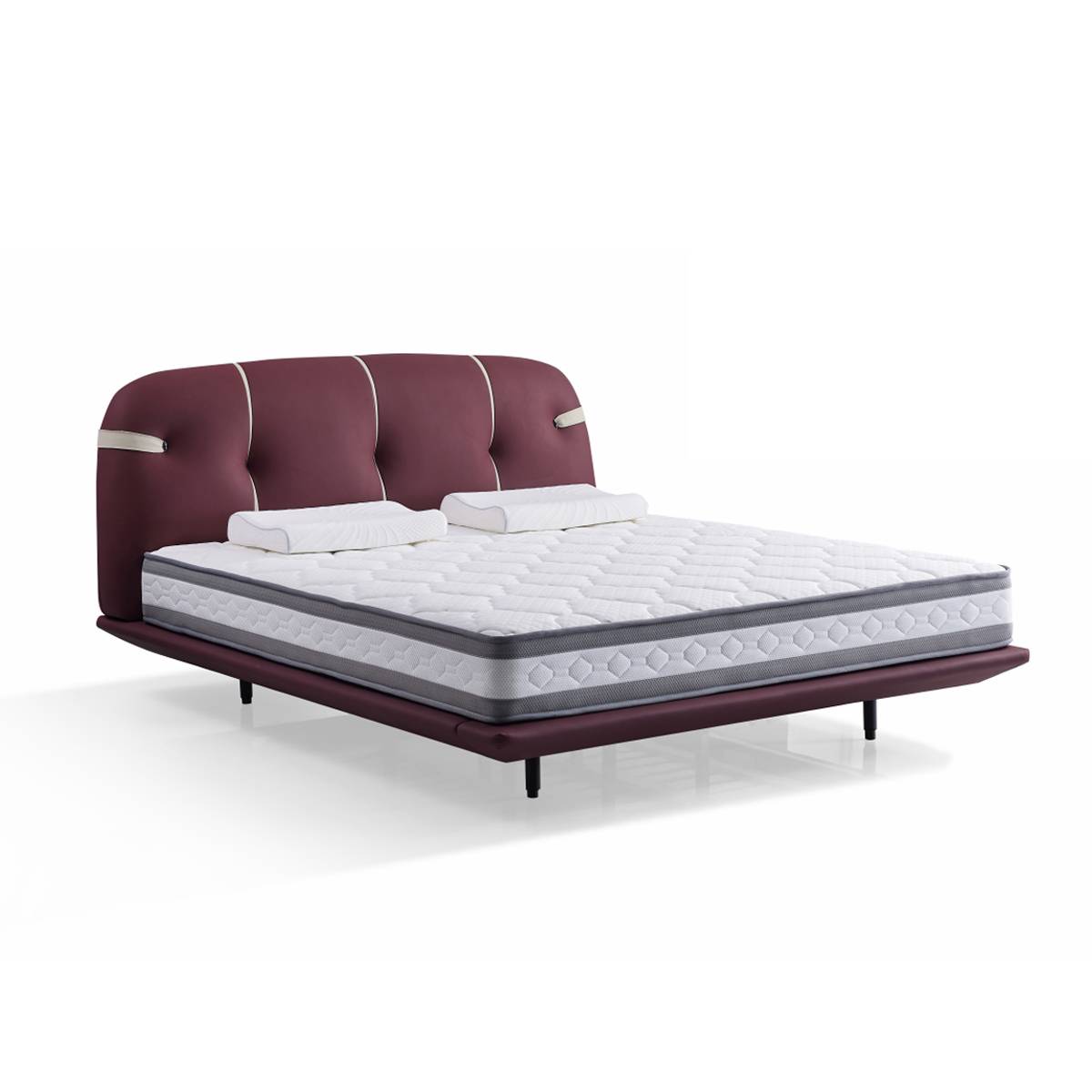 Fugui Bao Top-Grain Leather Floating Soft Bed (B25-M-019)