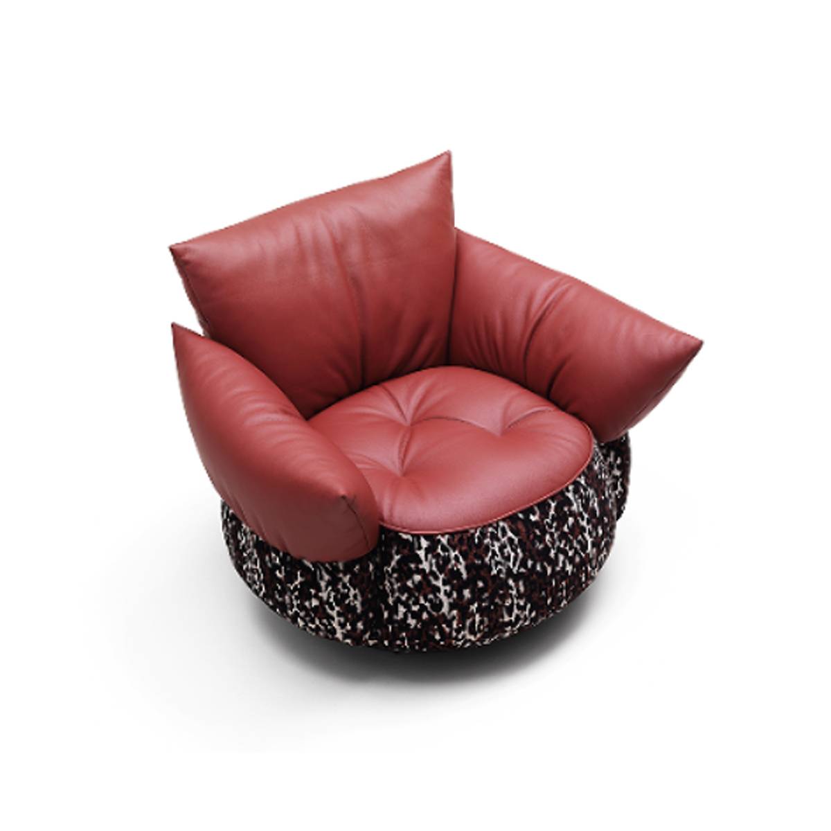 Genuine Leather Swivel Lounge Chair (Z42-HD-86632)