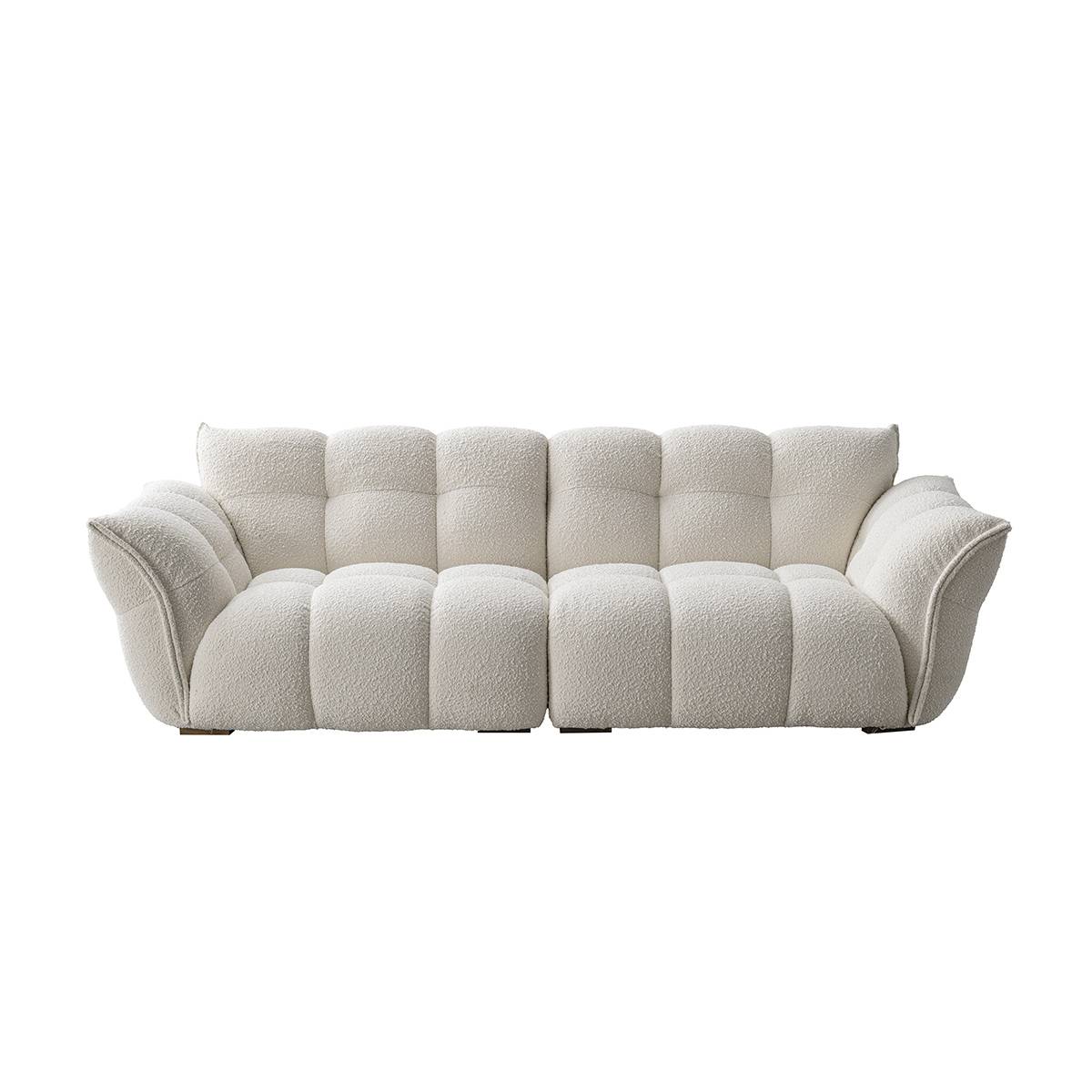 Front view of the sofa isolated on a white background