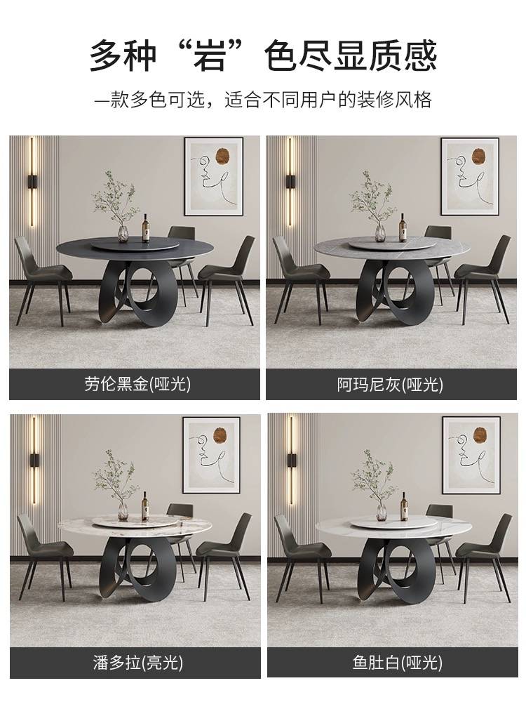 Comparison chart showing four color options: Lauren Black Gold, Armani Grey, Panodora, and Fish Belly White