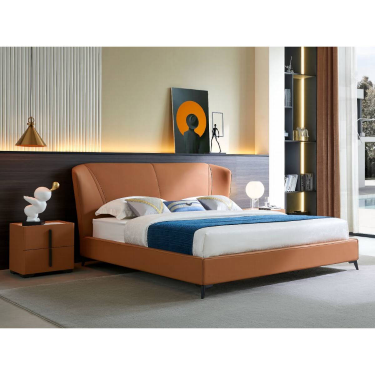 Top-Grain Leather Soft Bed 1.8M (B22-D606)