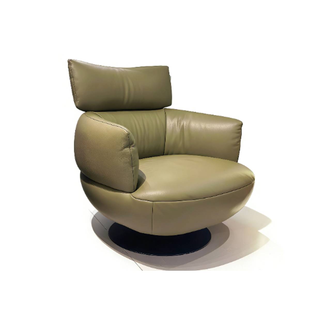 Semi-Leather Cowhide Swivel Lounge Chair (Z42-ZD-89919)