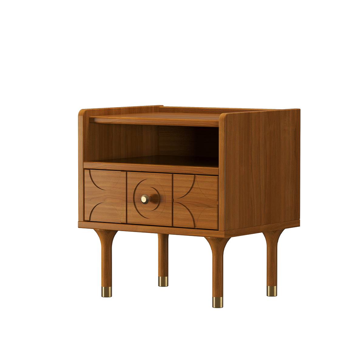 Mid-Century Bedside Table (B56-F102)