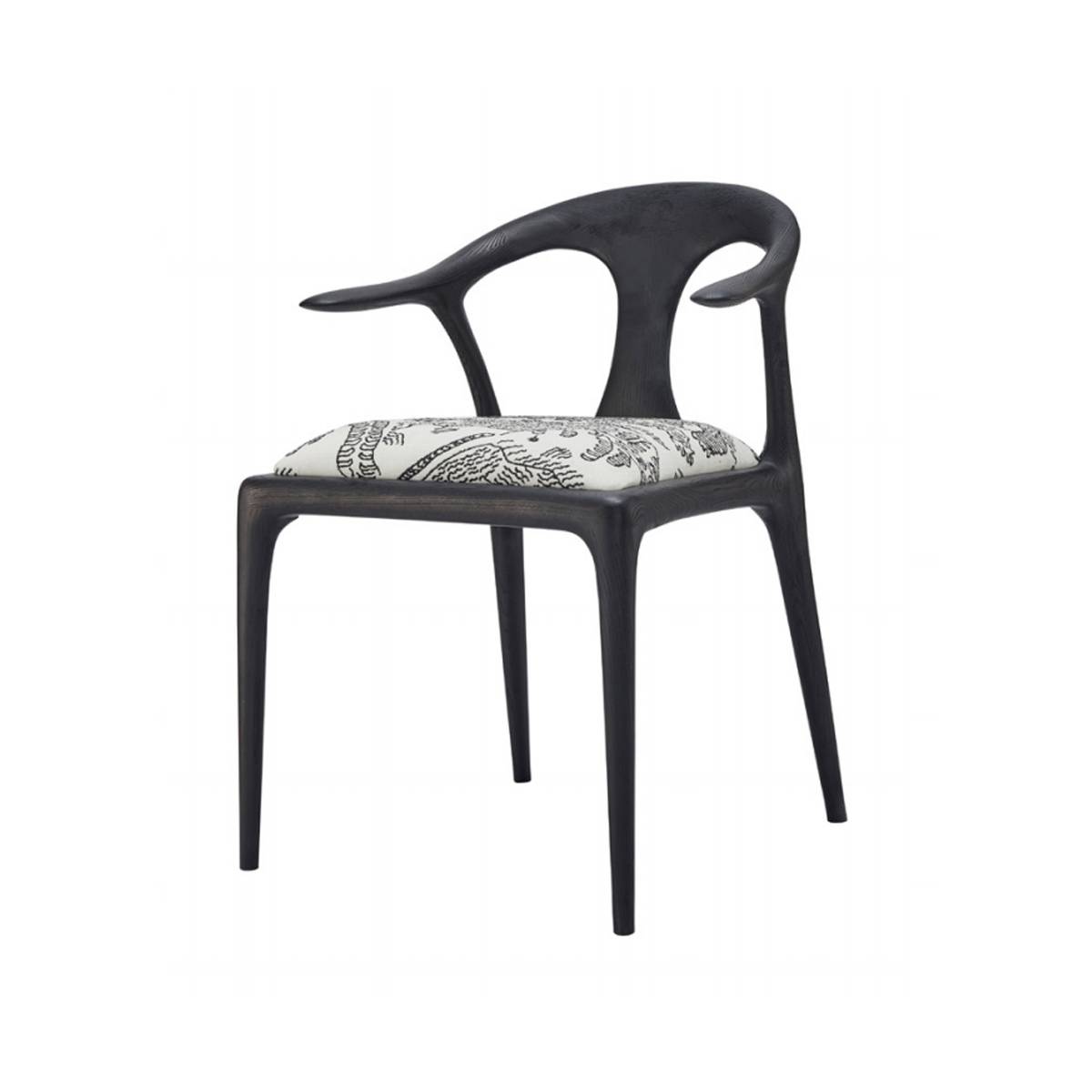 Yanxuan Dining & Study Chair with Armrests and Solid Wood Legs (Z67-A3841)
