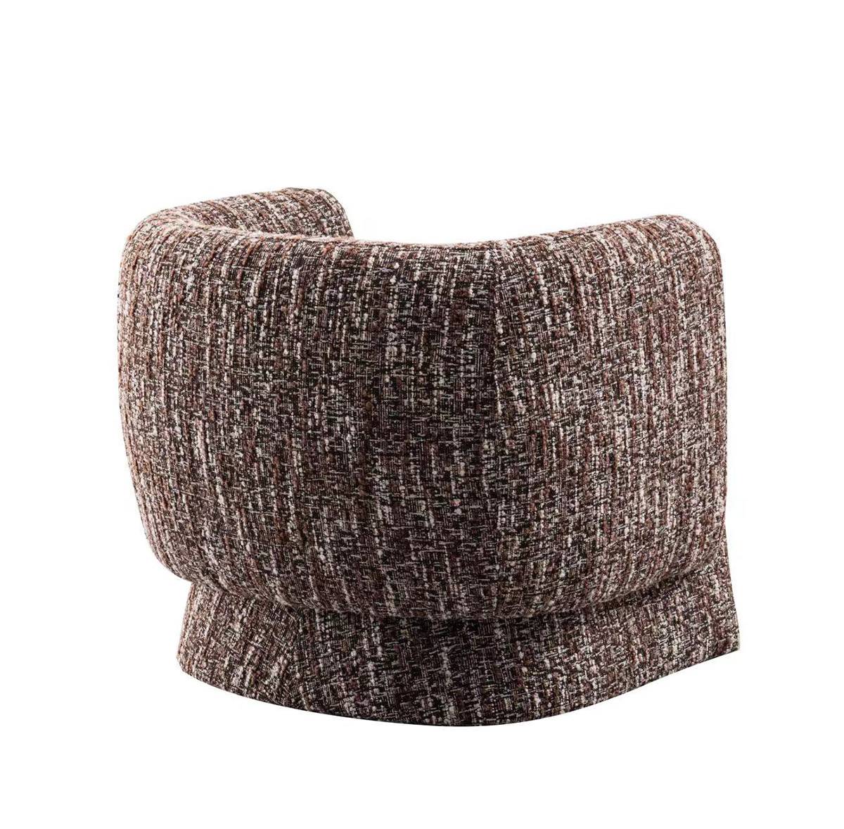 Rear view of the lounge chair showing the back upholstery