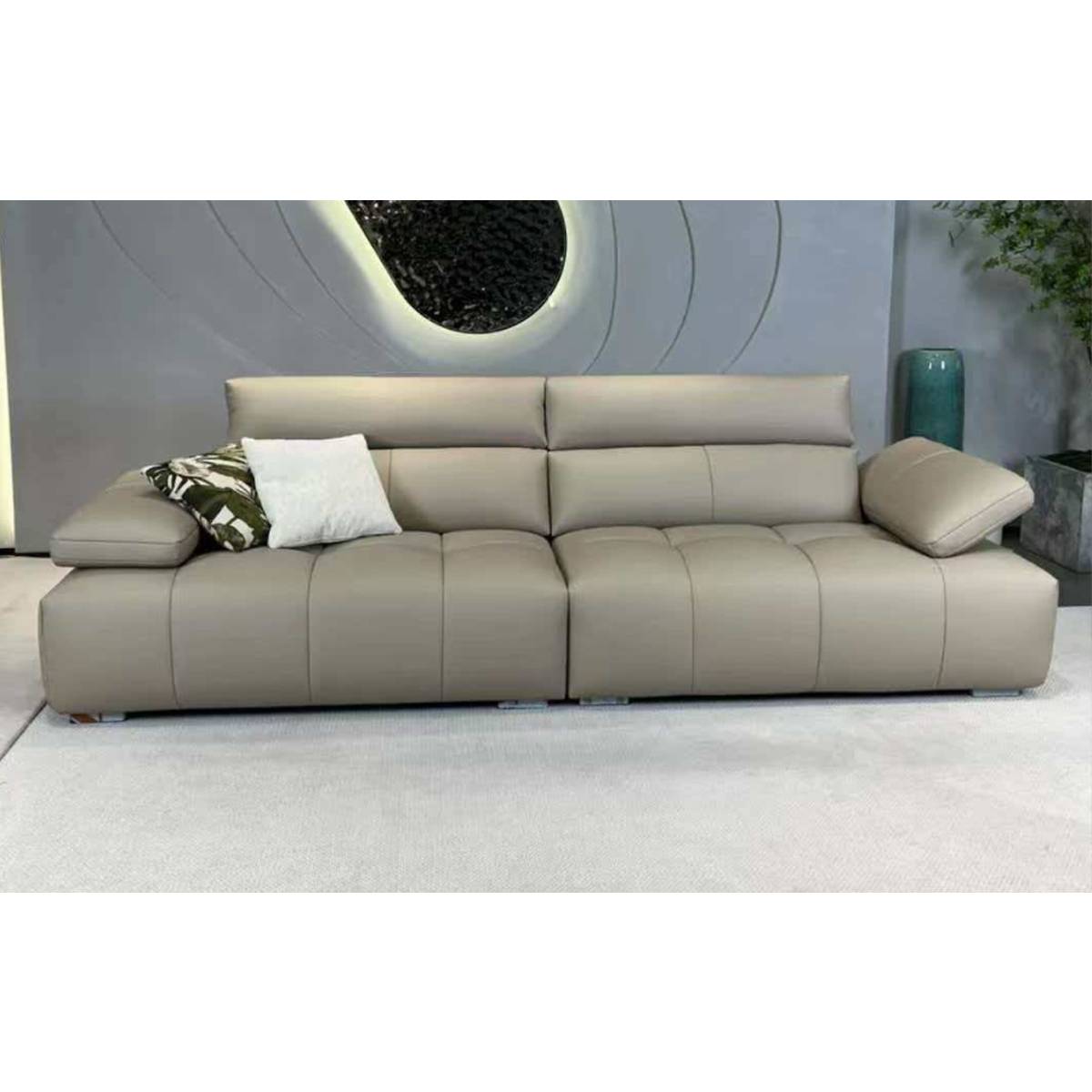 Eco-Leather Straight Sofa (A01-H15)
