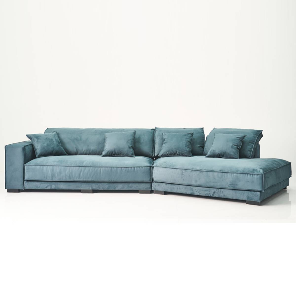 Budapest Fabric Sofa 3-Seater + Chaise (Down Seat Cushions) (B12-SF130-B)
