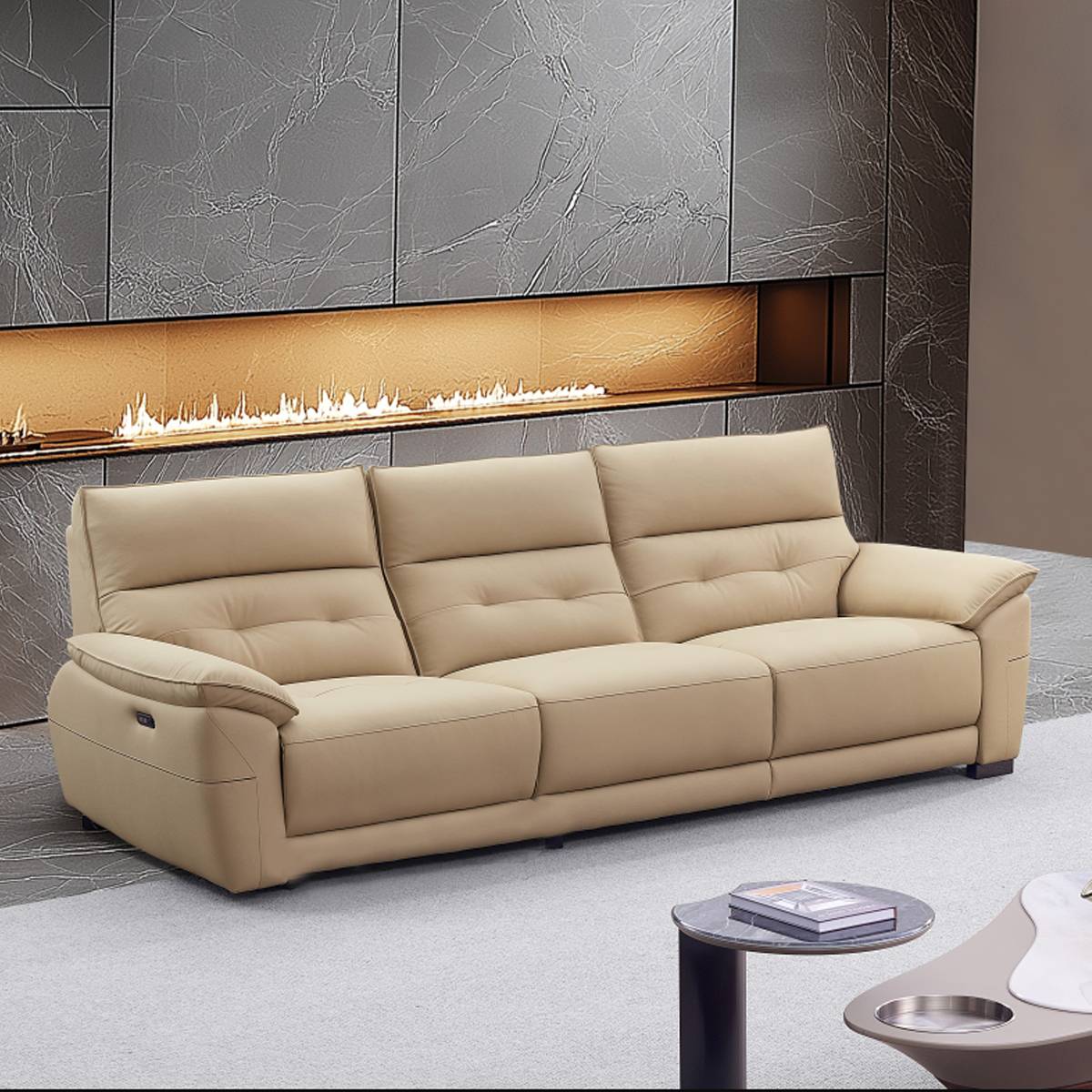 Genuine Leather Linear Functional Sofa (B20-HC8006)