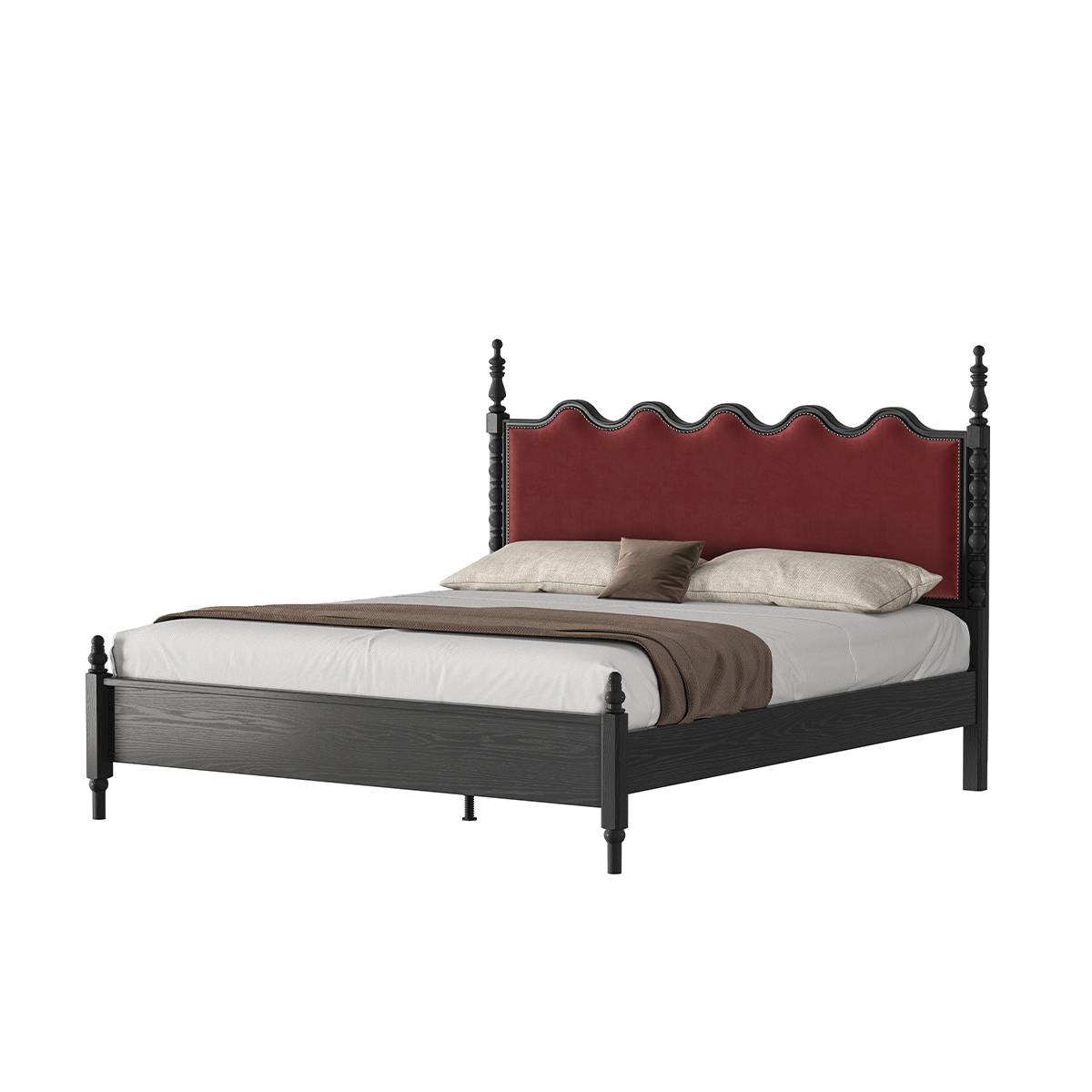 Mid-Century Solid Wood Bed 1.8M (B56-F208)