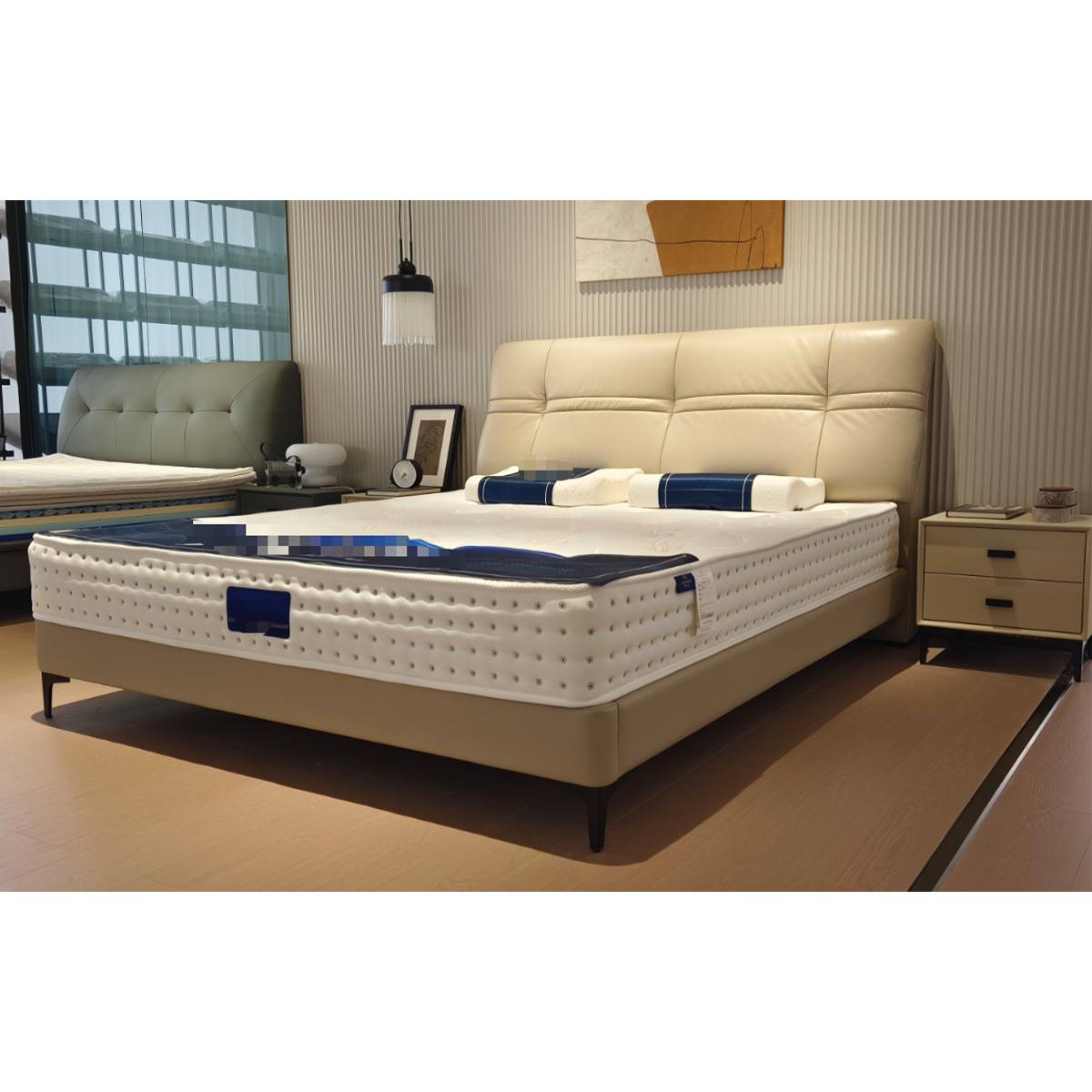 Genuine Leather Soft Bed (B04-8922)