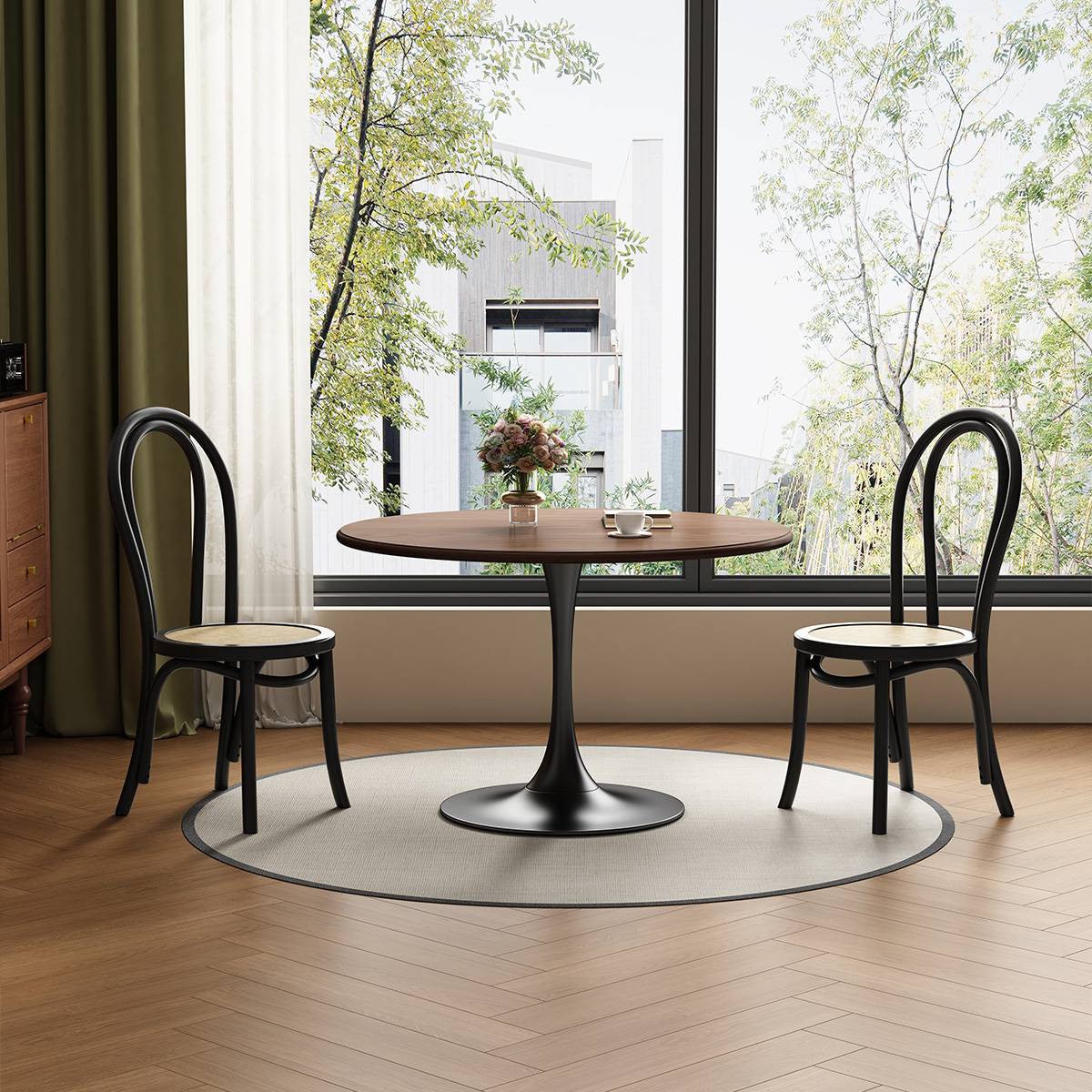Mid-Century Modern Round Meeting Table (A73-701)
