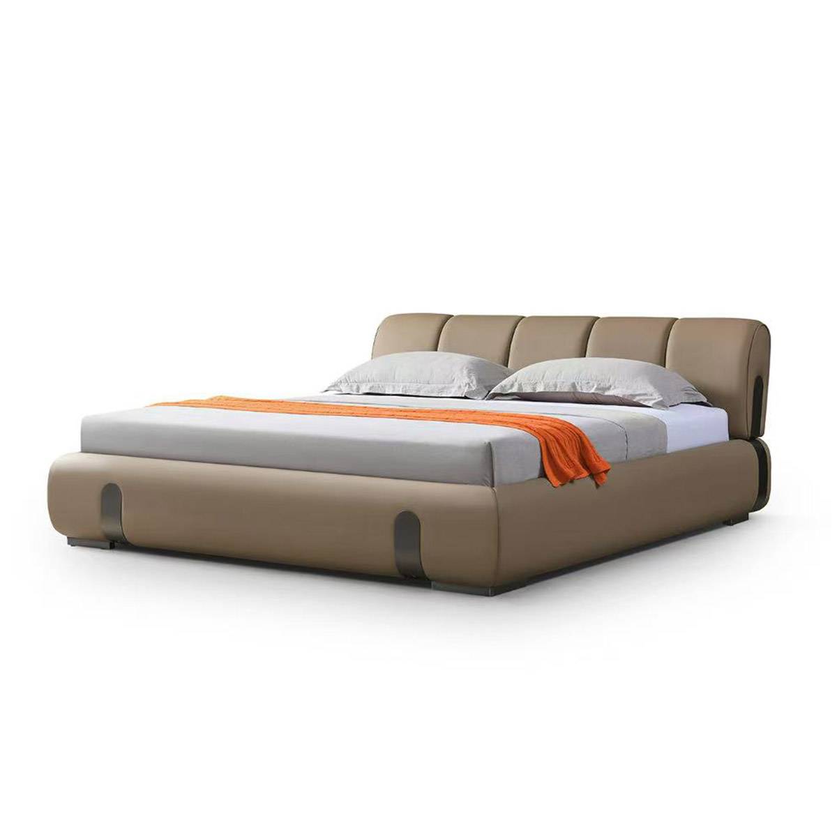Italian Minimalist Dune Leather Bed (Z11-8113)