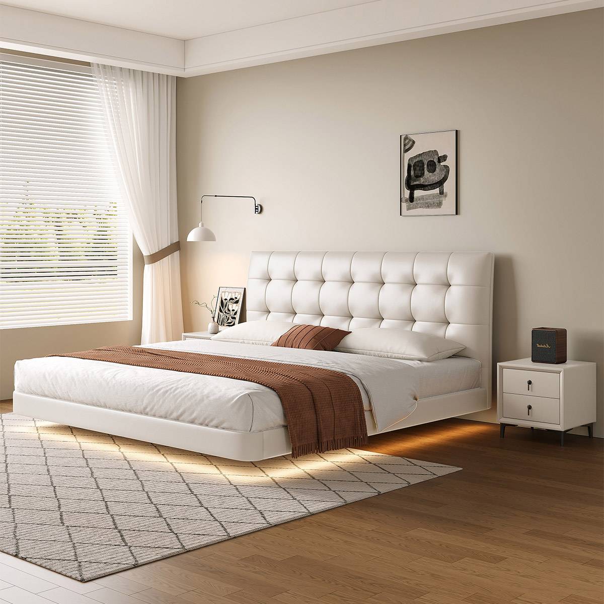 Eco-Leather Upholstered Bed (A72-5008)