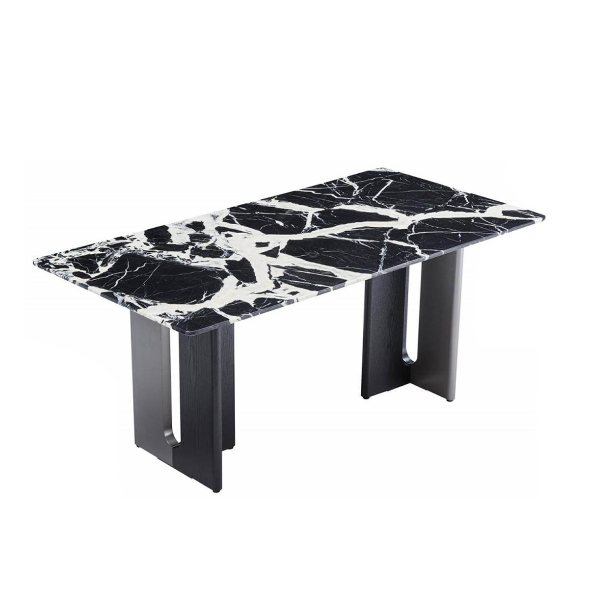 Bulgari Black Natural Stone Luxury Dining Table (B65-8807)