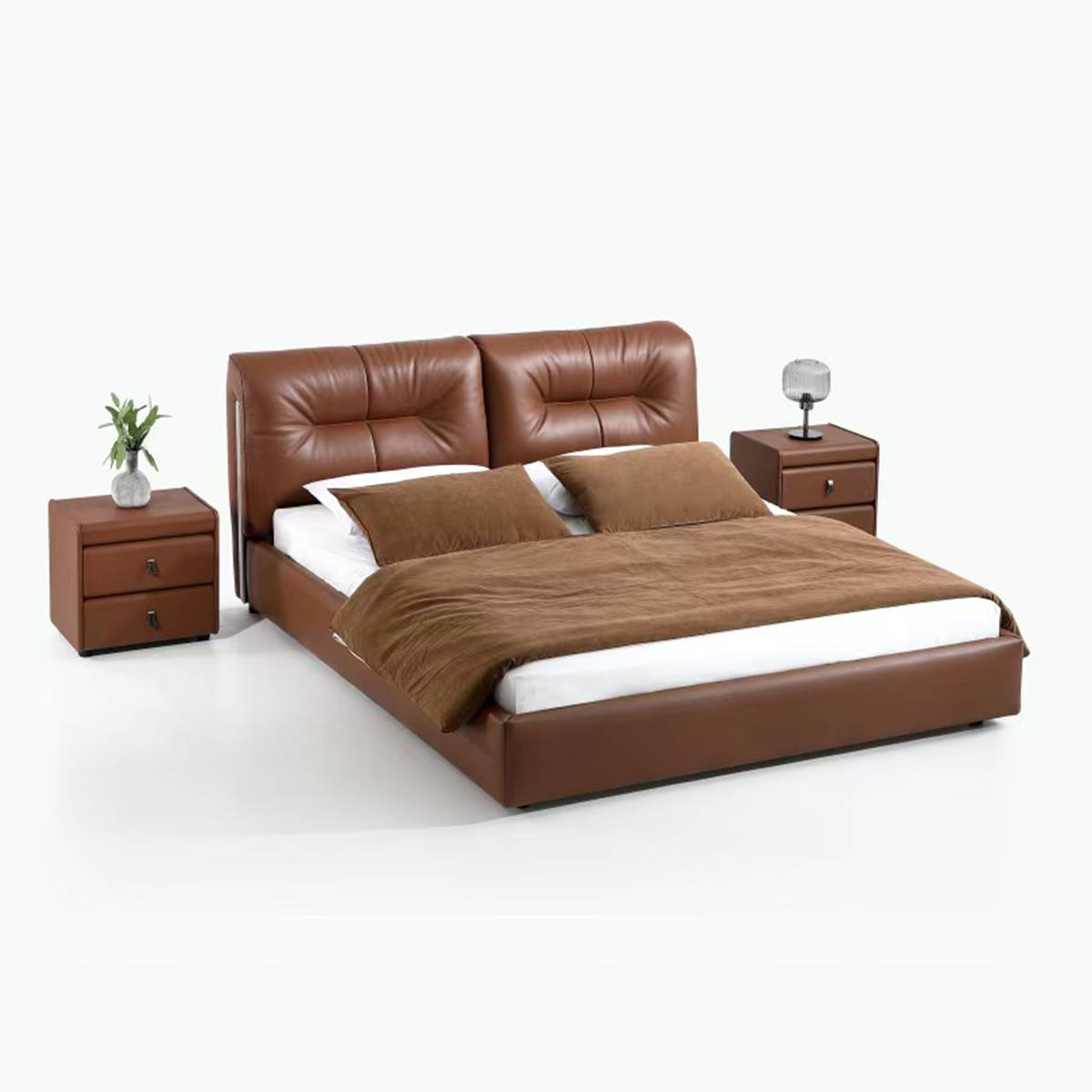 Genuine Leather Soft Bed (B17-2506)