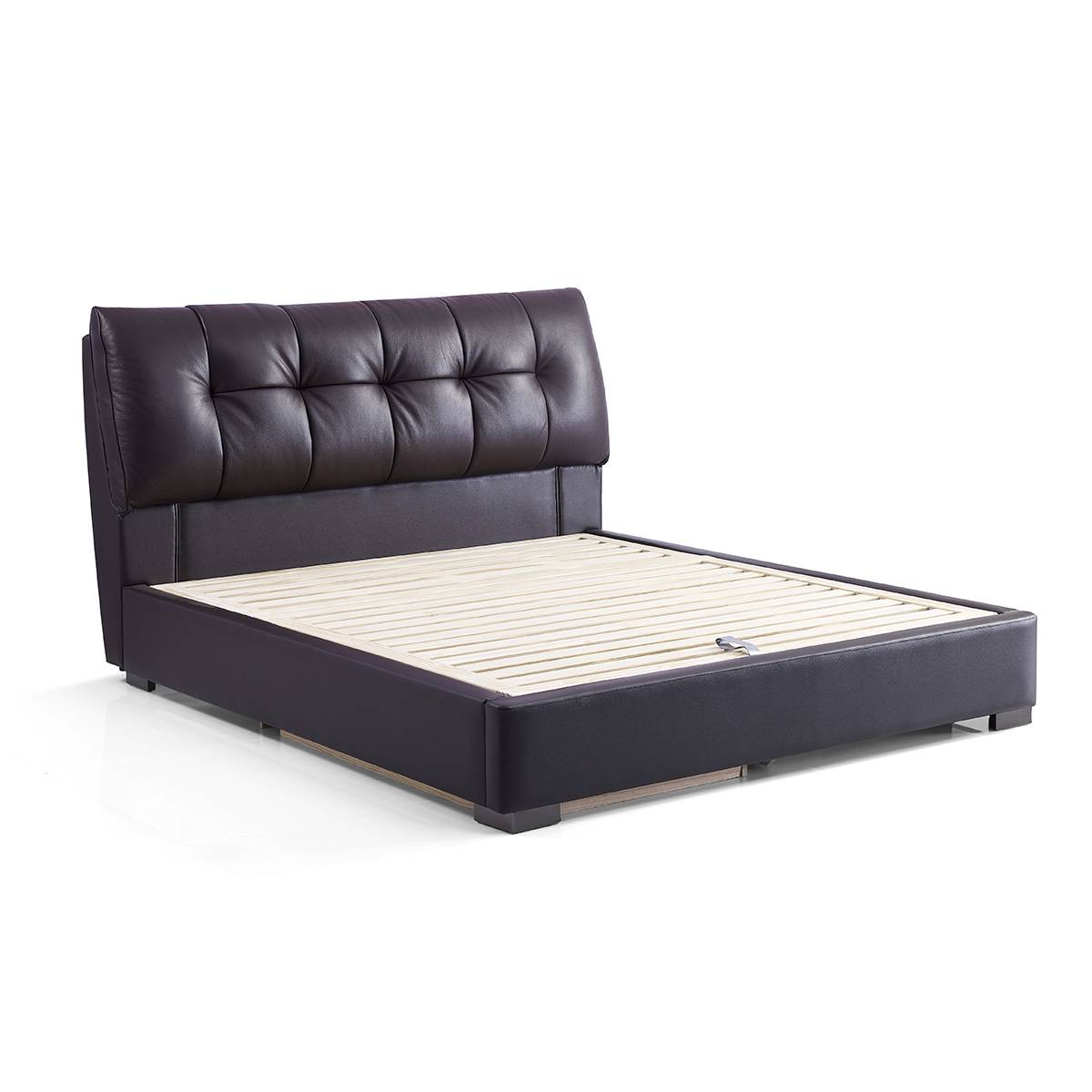 Cube Top-Grain Leather Storage Bed (B25-M-027)