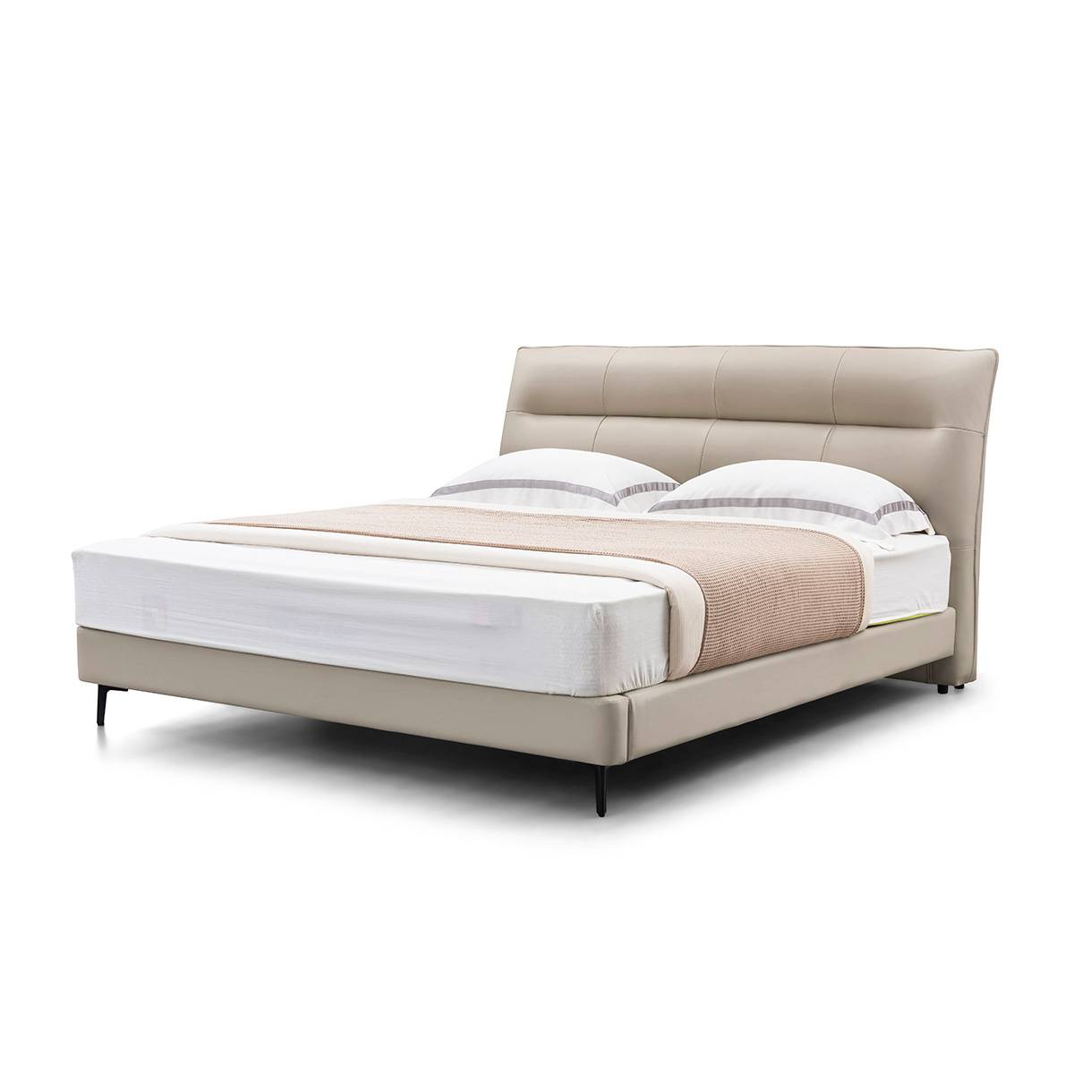 Genuine Leather Soft Bed (A21-8042)