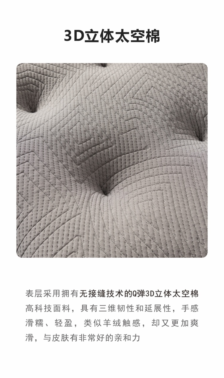 Close-up texture shot of the 3D space cotton fabric showing the geometric pattern.