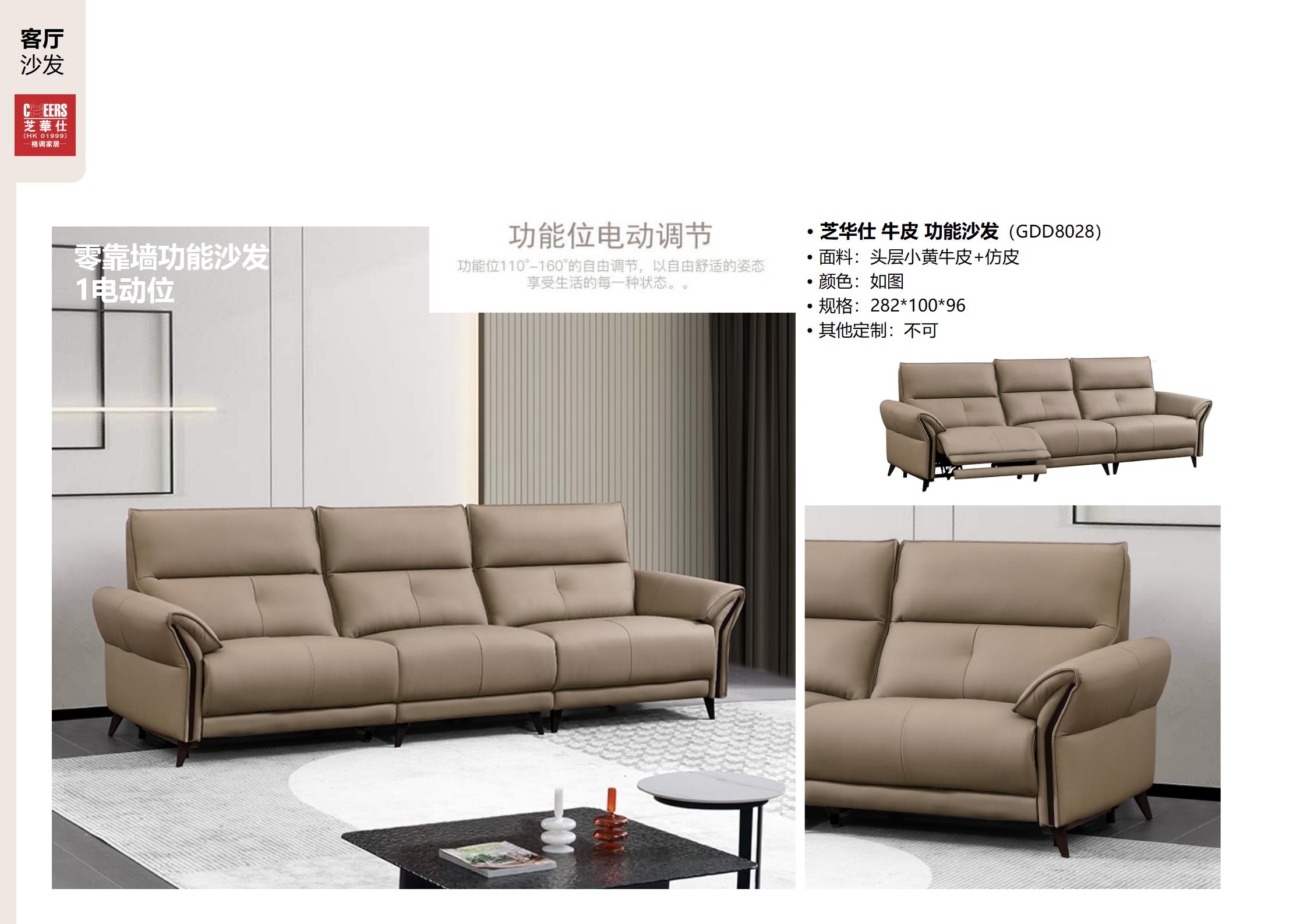 Close-up of the sofa backrest and headrest design