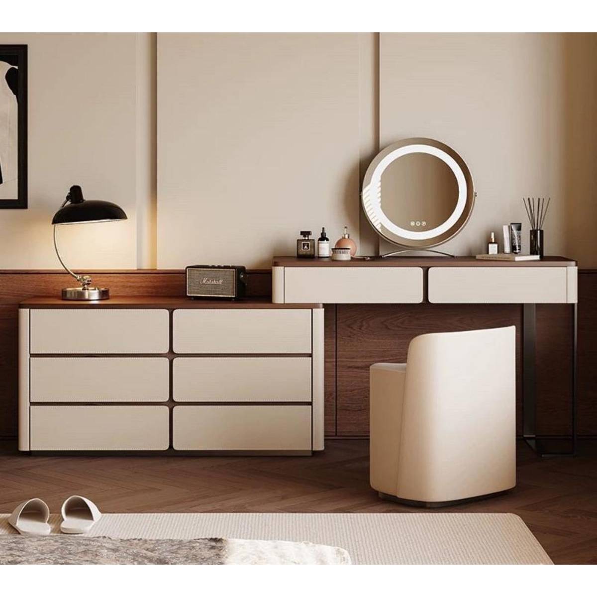 Vanity Set with Mirror and Stool (Z60-ZT08)