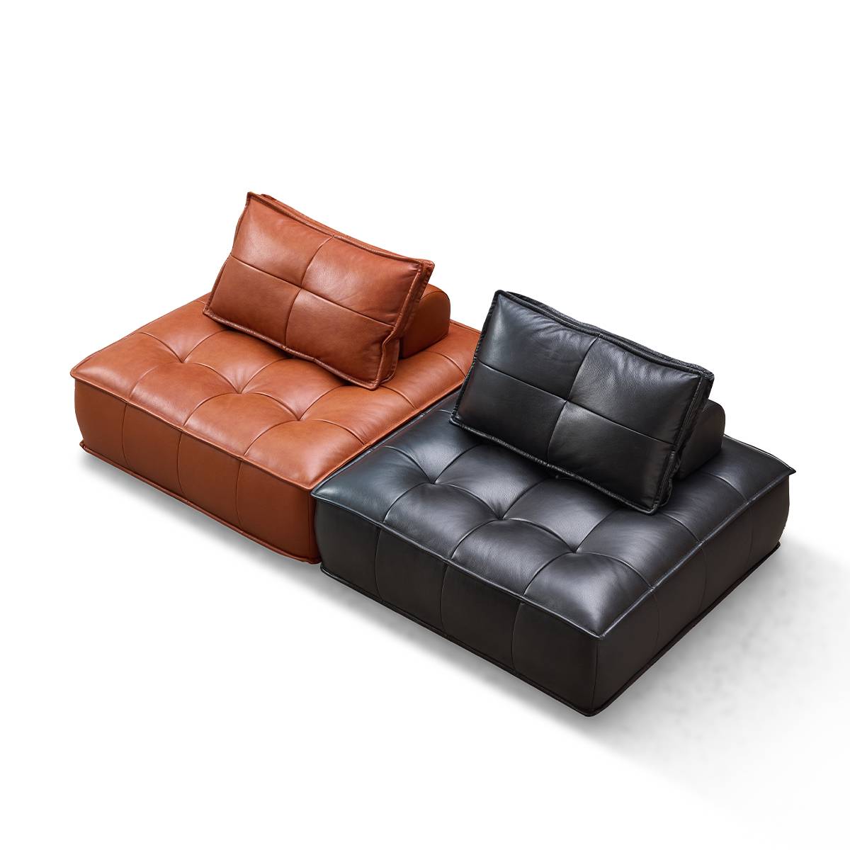 Piemonte Half-Leather Single Seater Sofa