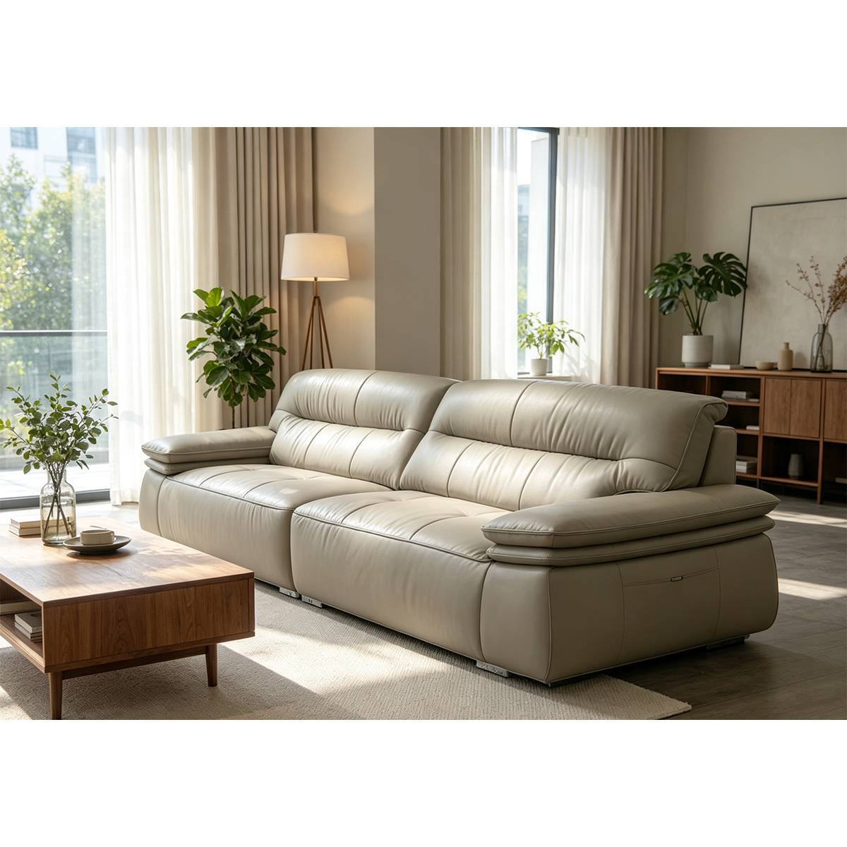 Eco-leather Straight Sofa (Z41-91068)