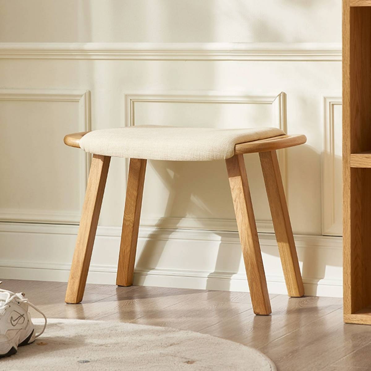 Danish Vanity Stool - Off-White (Z52-A7131)