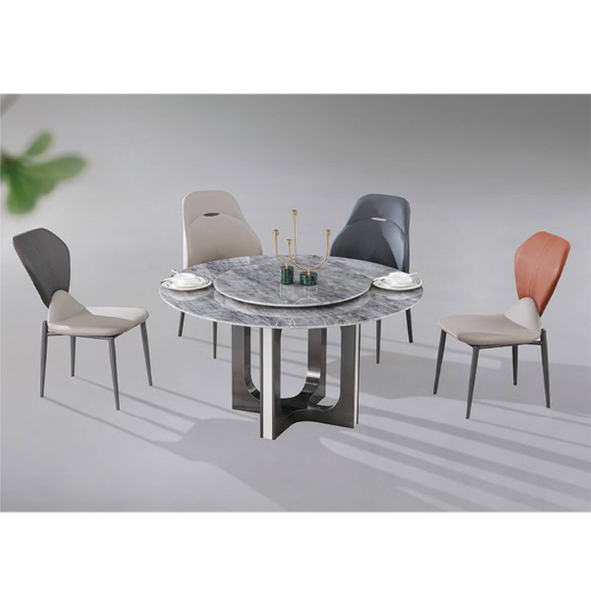 Microcrystalline Stone Round Dining Table (B63-B2317)